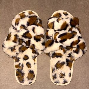Cheetah slippers